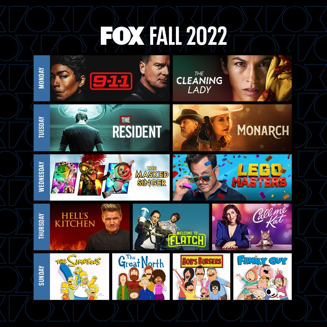 Fox Fall 2022 TV Schedule, Shows Lineup and Premiere Dates // NextSeasonTV